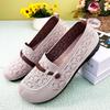 Beijing Ladies Flat Shoes Spring Summer New Lightweight Slip-On Knitted Mid-aged And Elderly Mothers Casual Footwear