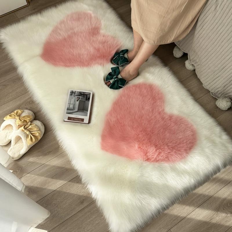Coperta da letto semplice ed elegante a forma di schiena in finta lana per camera da letto, da comodino, per bovindo, balcone, a pelo lungo, per soggiorno, tavolino da caffè, tappeto da pavimento