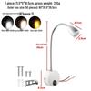 3W LED Gooseneck Reading Lamp, Wall-Mounted Bedside Spotlight