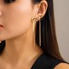 New Kpop Snake Long Tassel Bow Bowknot Drop Earrings for Women Girls 1116 Trendy Vintage Piercing Hanging Earrings Jewelry