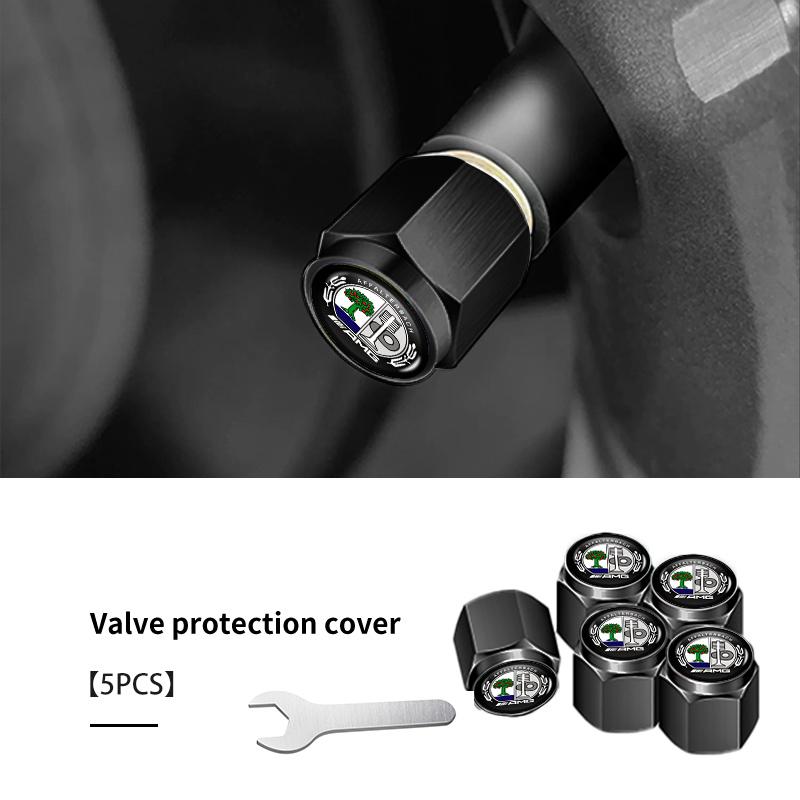 New 80% For Mercedes Benz 5pcs Car Wheel Tire Air Valve Protection Cap Dust Stem Cover AMG A B C E S G Class A180 CLK CLA GLE G