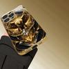 eagle gold High-end Phone Case Electroplated Glass TPU PhoneCase for iPhone 17 16 15 14 13 12 11pm Pro Plus Dropresistant