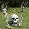 Halloween Leuchtende Skeletthand Dekorationen für Außenrasen und Hof Atmosphäre