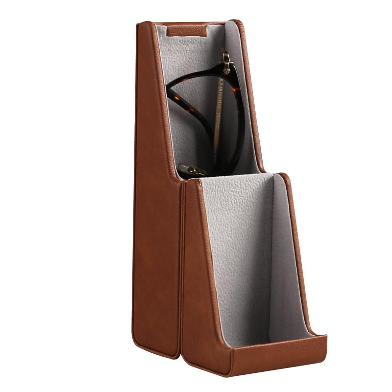 

BellePlage Кожаные очки Очки Стильные очки Ручка Очки Подставка для смартфона Чехол, Держатель, Держатель, Держатель, (коричневый)