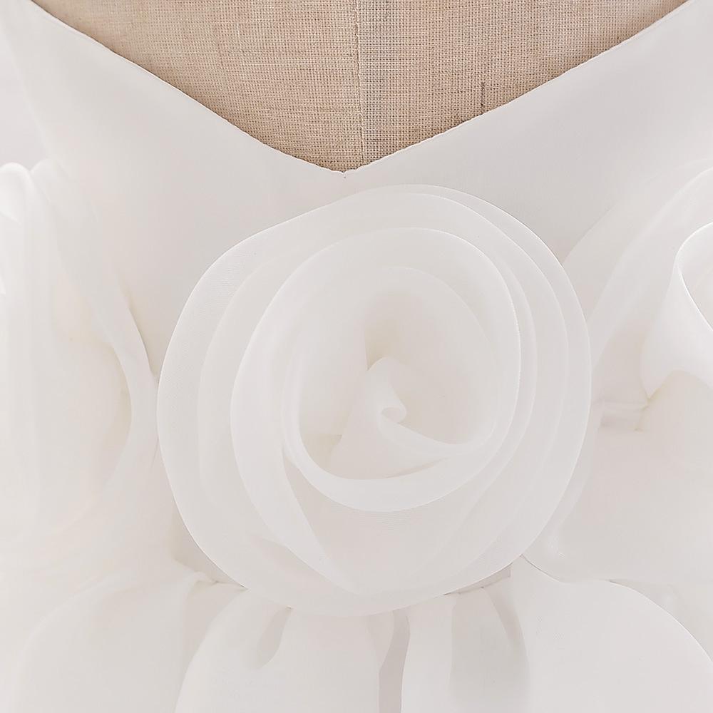 One-Year-Old Baby Princess Dress with 3D Floral Design for Special Events or Piano Performances