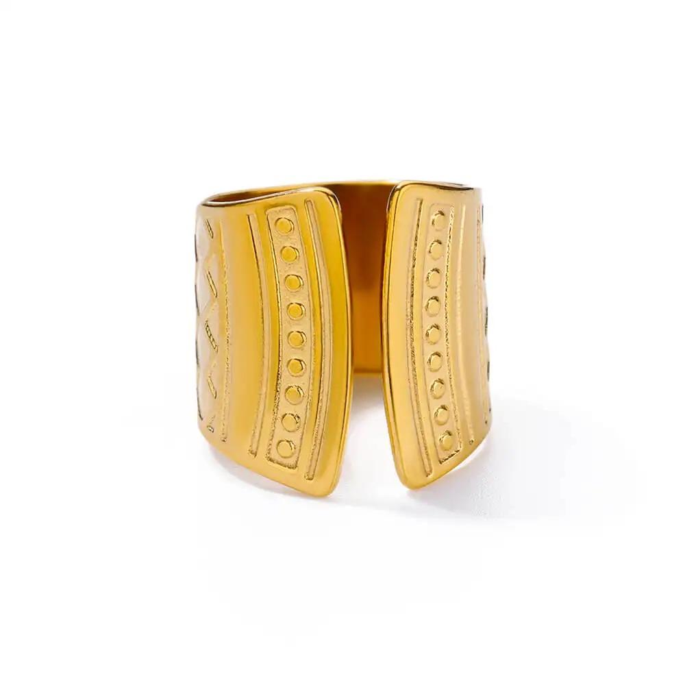 Butterfly Ring for Women Gold Plated Stainless Steel Butterfly Opening Ring Hypoallergenic Wedding Christmas Jewelry