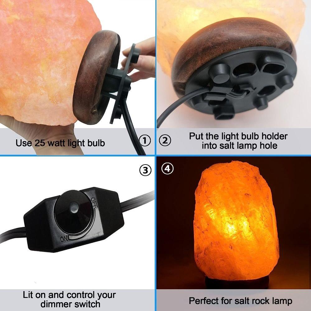 Salzlampe Kabel mit Dimmschalter E12 Lampenfassung Neues Dimmschalterkabel für Salzsteinkohlelampe