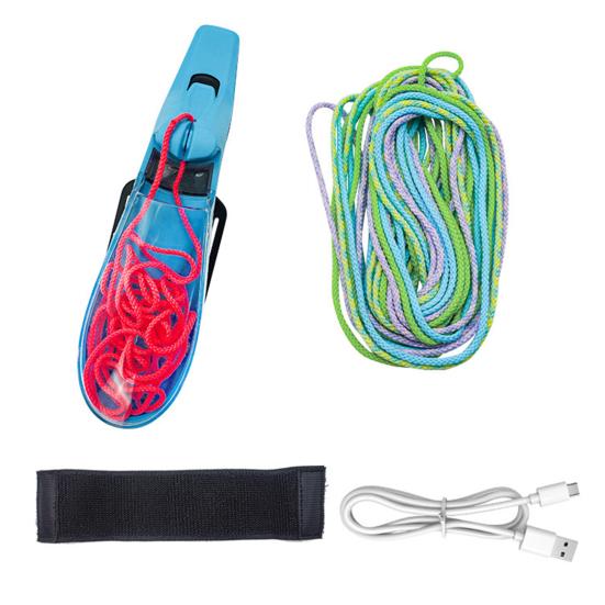 

Spider Web Launcher Portable Glow in The Dark Toy Compact Spoon Shape Rechargeable USB Stress Relief for Kids Adults Play Fun Gifts синий