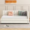 Guest Bed Upholstered 90x200cm, Pull-Out Sofa Bed, Multifunctional with Slatted Pillow Frame, Youth Beds Children Beds, Velvet Fabric Gray Double
