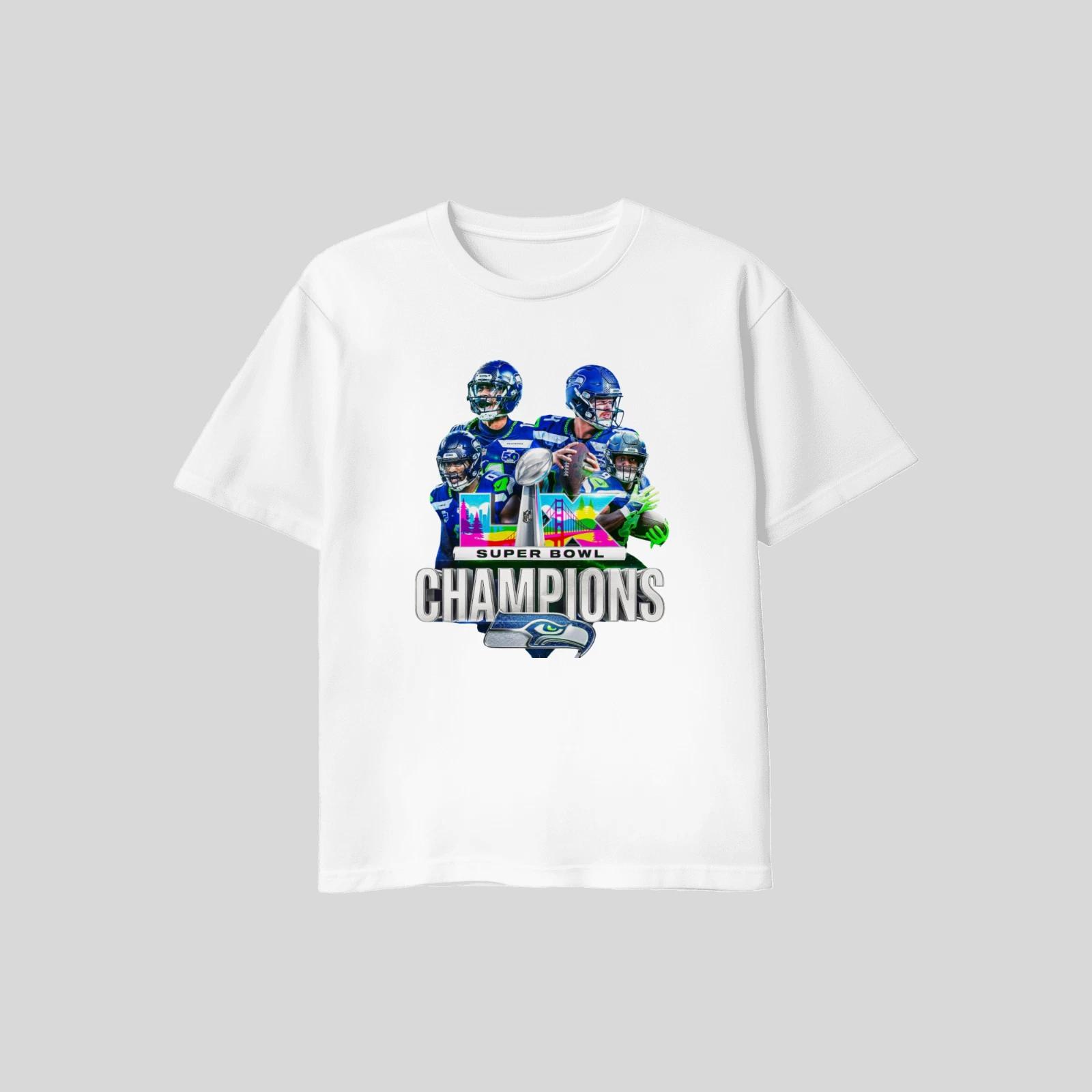 Unisex Adult Casual Graphic Seattle Seahwks Super Bowl Champion 202... XXL
