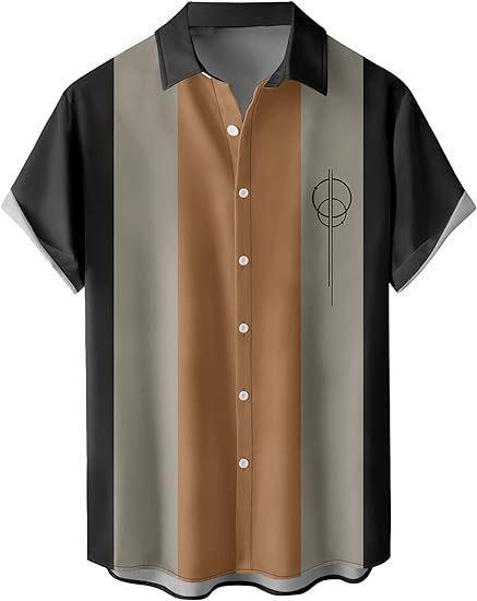 Retro Route 66 Garage Pin-Up Print Short Sleeve Shirt, Casual Vintage Style.