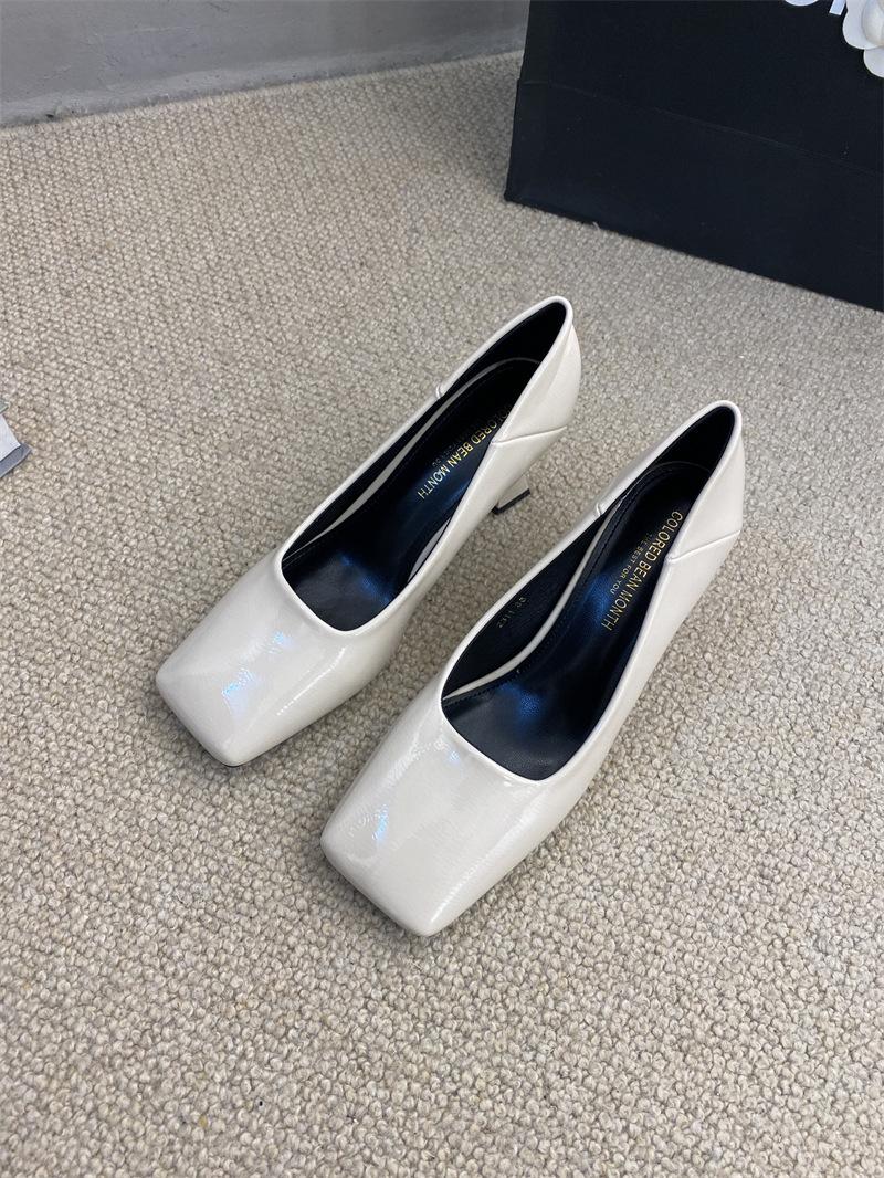 

2024 европейский и американский новый зарубежный стиль весенняя обувь ретро голова манго туфли-лодочки туфли-стилетто черные туфли на высоком каблуке женские 40