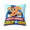 Sheriff Labrador Square Pillowcase Cushion Cover Comfort Pillow Case Throw Pillow Cover for Home Bedroom Car
