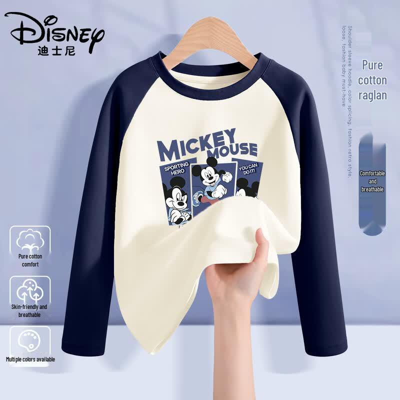 Disney Kids' 2026 Fall Pure Cotton Long Sleeve T-Shirt