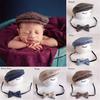 Newborn Baby Peaked Beanie Cap Hat + Bow Tie Photo Photography Prop Outfit Set Little Gentle Man Cap