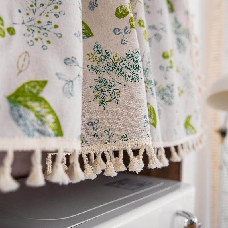 Cotton And Linen Small Short Curtain Storage Room Hotel Homestay Utility Room Blocking Curtain Small Curtain Fabric