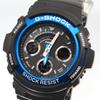 [Good Condition] CASIO G-SHOCK AW-591 Casio G-Shock Watch Quartz Analog Digital Calendar Black Dial Blue Series Arm Circumference Maximum