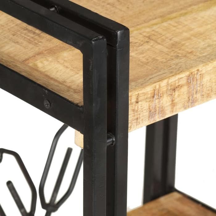 VidaXL Bibliothèque à 3 niveaux 60x30x80 cm Bois de manguier massif