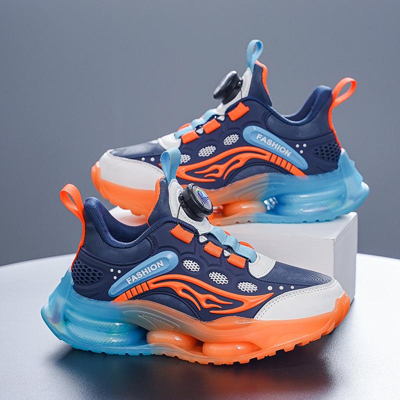 2025 Fashion Sports Shoes Boys Shoes Spring and Autumn New Leather Surface Warm Primary School Running Shoes Children's Basketball Shoes