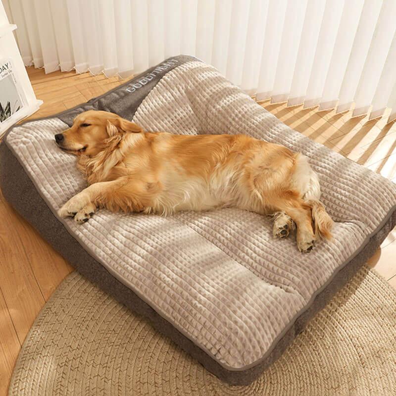 Four Seasons Large Dog Sleeping Pad - Removable, Washable Pet Mat with Crushed Sponge Filling