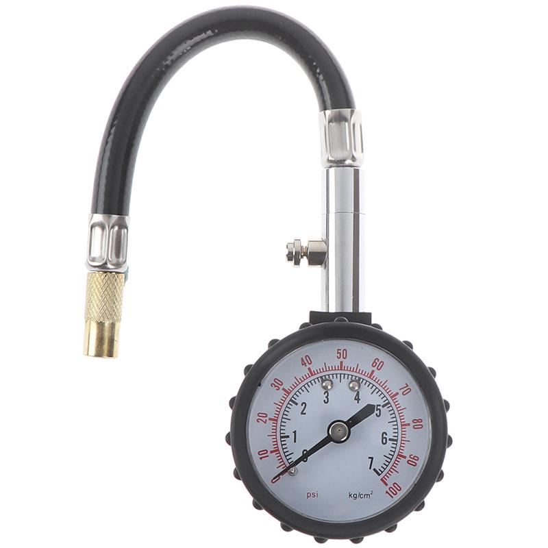 Auto car truck motor tyre tire air pressure gauge dial meter tester 0-100psi
