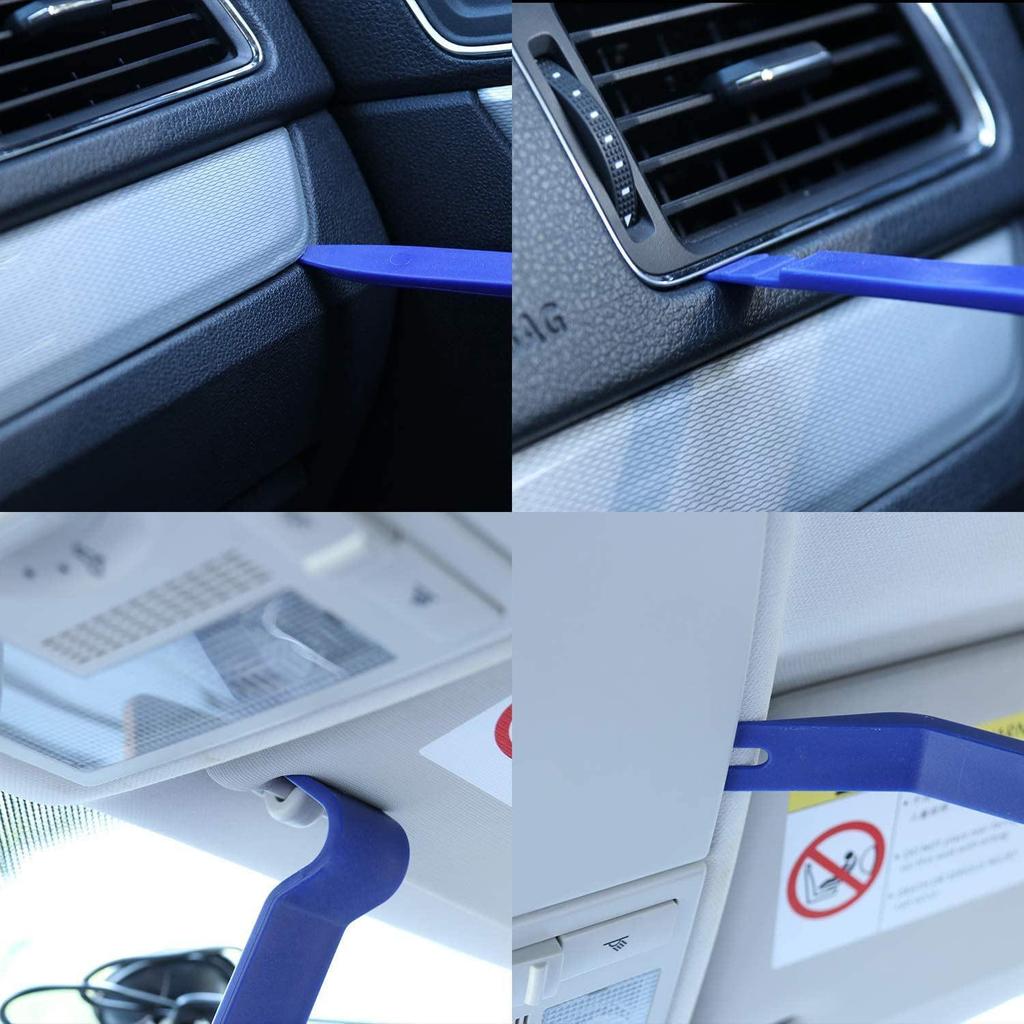 Car Audio & Interior Trim Removal Tool Set - 5 Plastic Pry Bars & 6 Clip Removal Screwdrivers