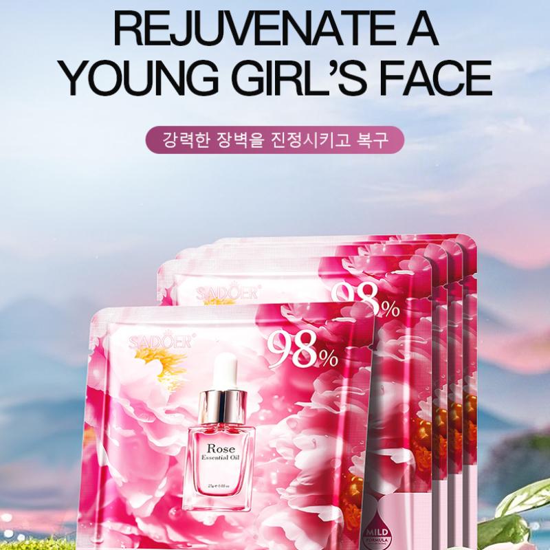 Rose Essential Oil Rejuvenation Mask SADOER Moisturizing Rejuvenation Brightening Mask