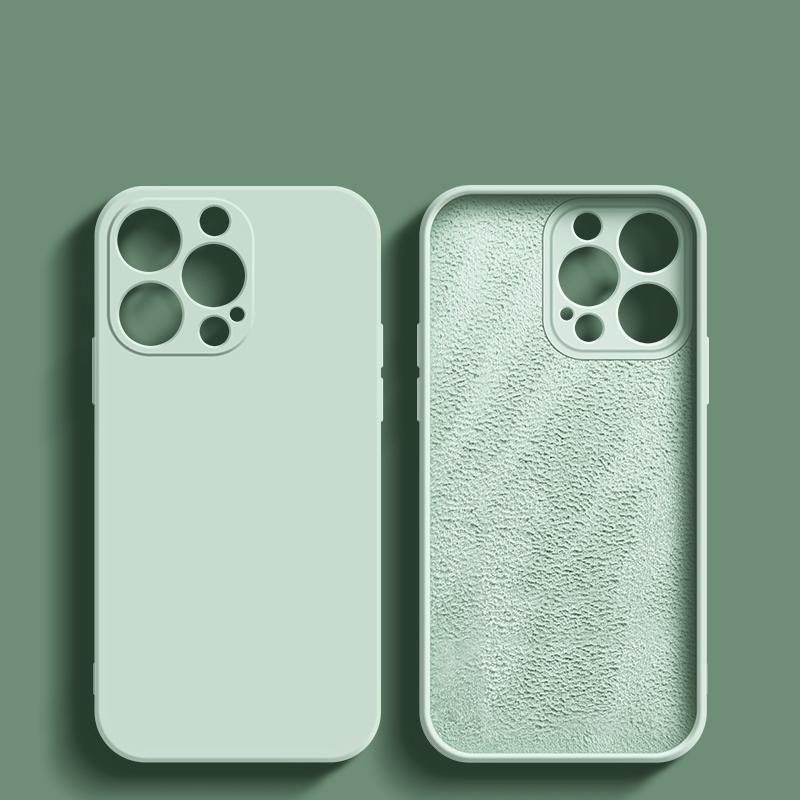 

Роскошный однотонный чехол для телефона из жидкого силикона для iPhone 14 Pro Max 13 12 11 XS XR X Mini 7 8 Plus SE 6S, противоударный мягкий чехол For 6Plus-6S Plus