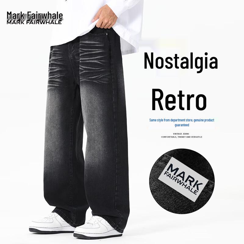 

Мужские джинсы Mark Fairwhale 2025 Осень Ретро Свободные Прямые M