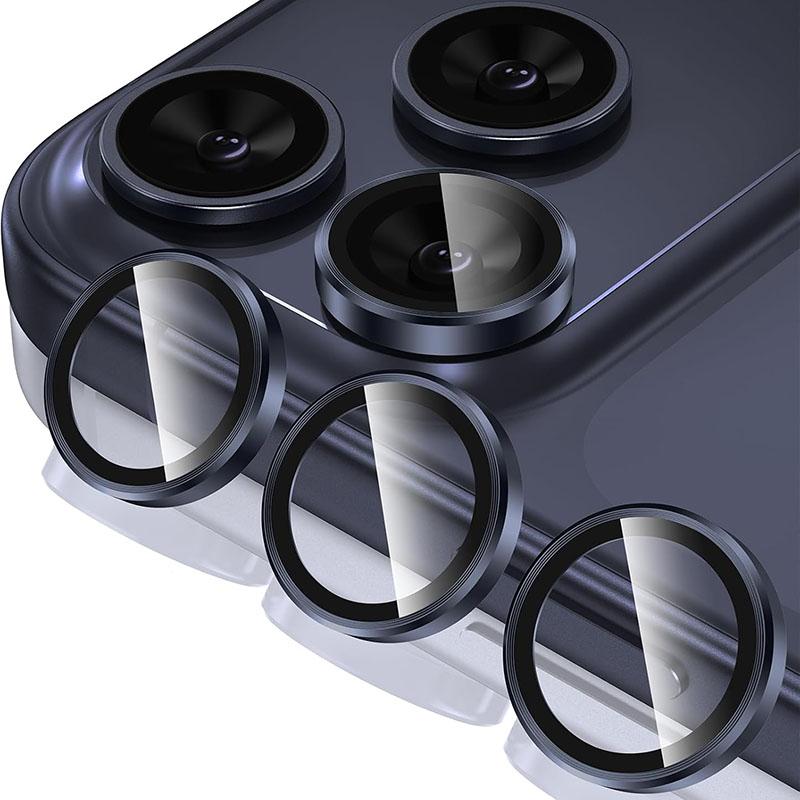 Protetor de Câmera de Metal e Vidro para IPhone 17Pro Max Air 16 15 14 17 Pro 17 ProMax 16 Plus Lente Capa de Anel de Vidro Temperado para IPhone17 Pro Max Capa de Lente