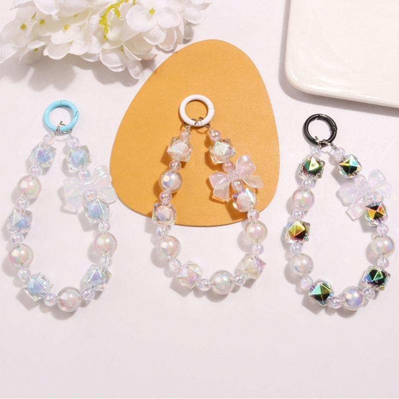 Eye Catching Mobile Phone Chain Acrylic Pendant Cellphone Lanyard For Women Girls Telephone Strap Jewelry Drop-resistant