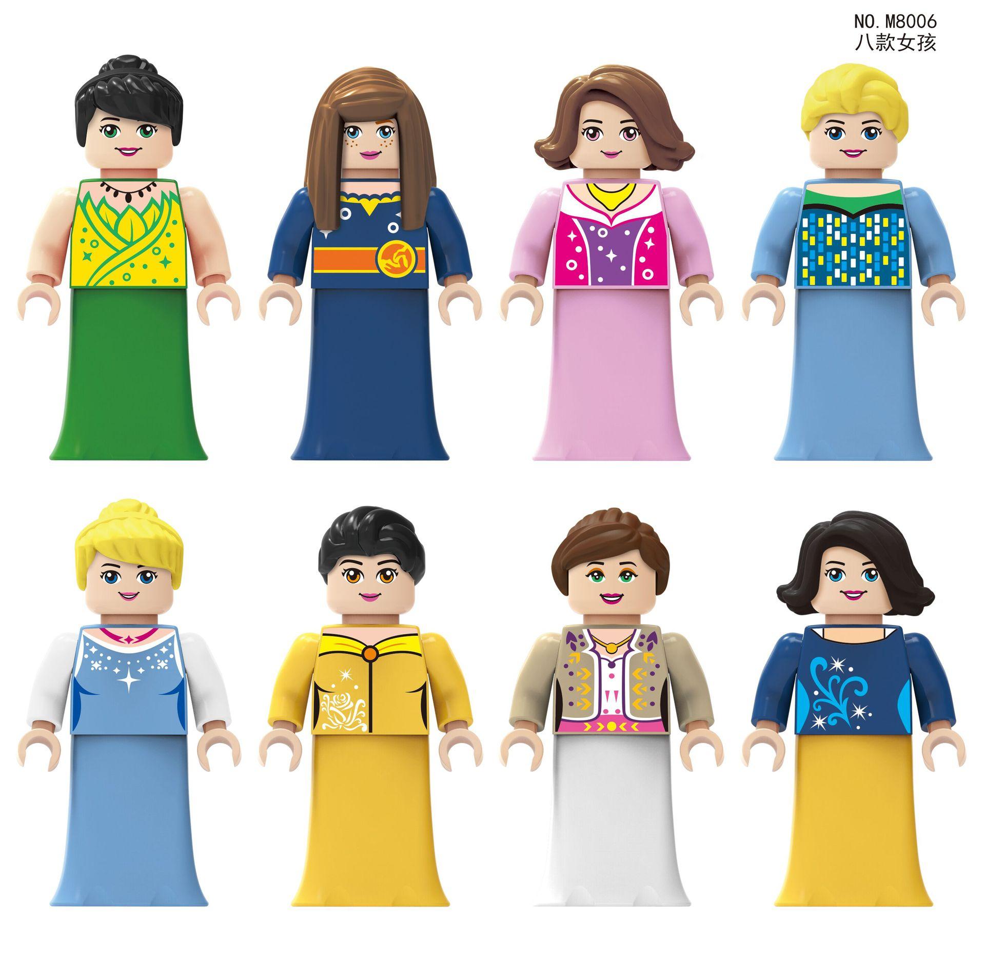 

M8026 M8028 M8006 Конструктор Принцесса Девочка Мелкие Детали Игрушка Пакет 4.5Cm height
