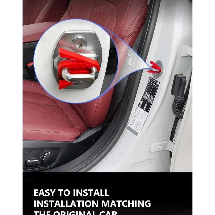 SEAMETAL 4pcs Universal Car Door Lock Buffer Silicone Shock Absorber Pad Door Buckle Cushion Reduce Noise Anti-Vibration