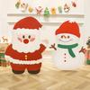 Ornamenti di Natale a Tema Babbo Natale: Set Scena Oggetto di Scena per Foto Vacanze all'Aperto