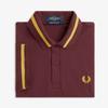 [M2] Single Tip Fred Perry Shirt - Oxblood/Honeycomb Afpm2510002-Y89