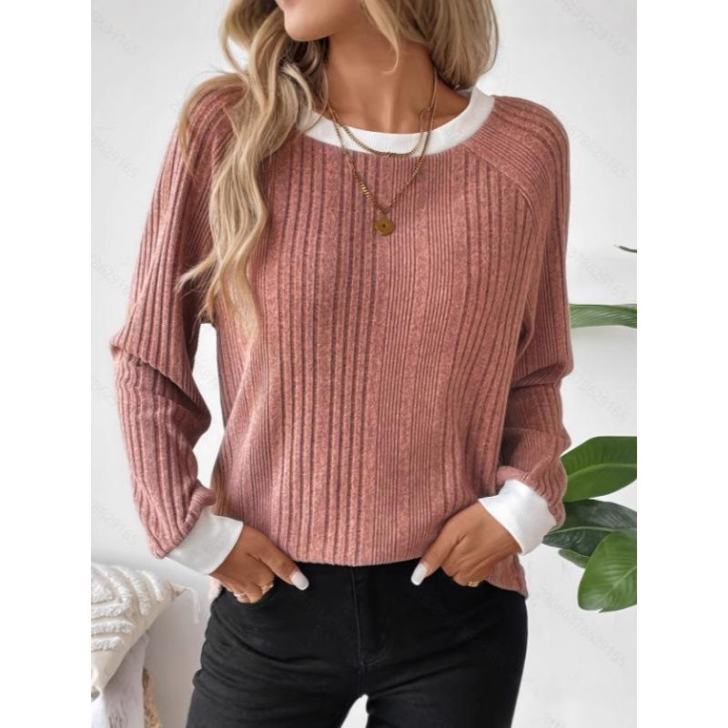 

Осень 2025 Новый Стиль, Толстовка с Круглым Вырезом, Футболка, Повседневный, Вязаный Свитер, Румяно-Красный, Зимний Домашний, Теплый Свитер XL