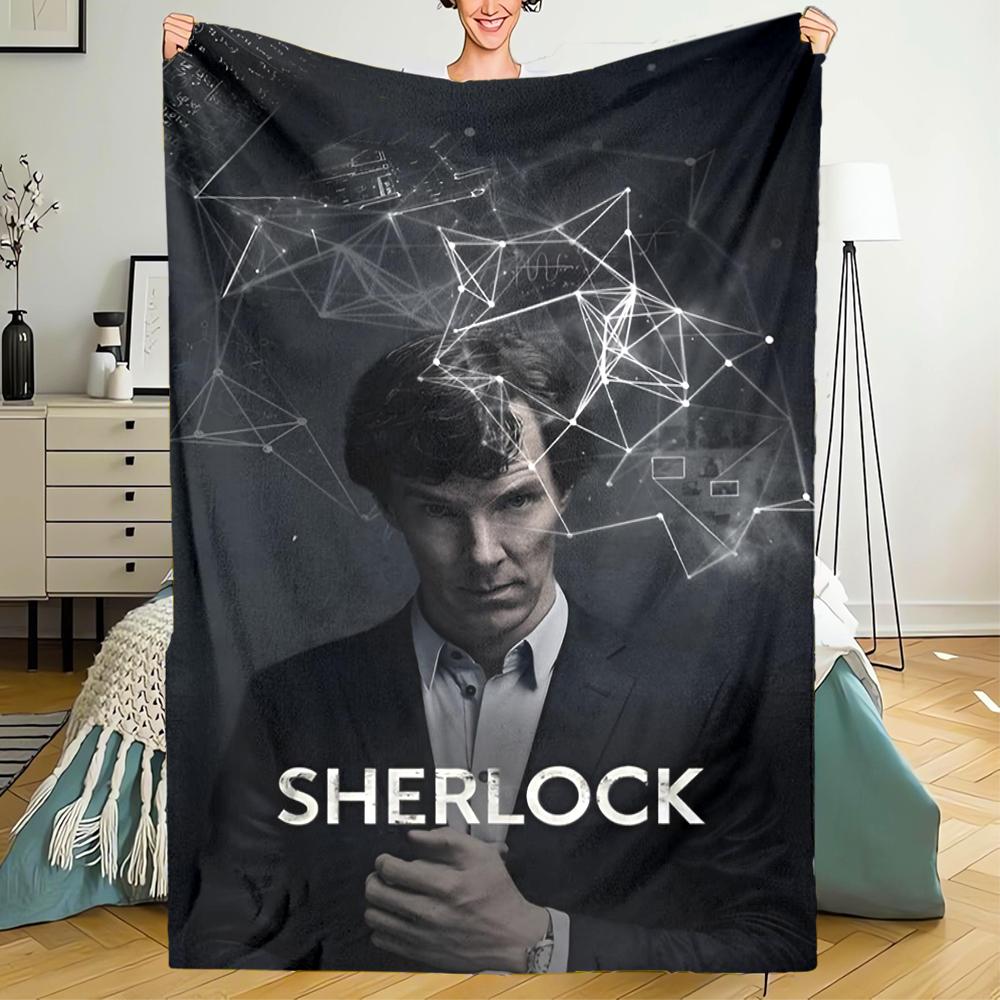 Sherlock Theme Printed Blanket - Perfect for Couch, Bed, Travel & Outdoor Use | Machine Washable, Cozy & Durable.