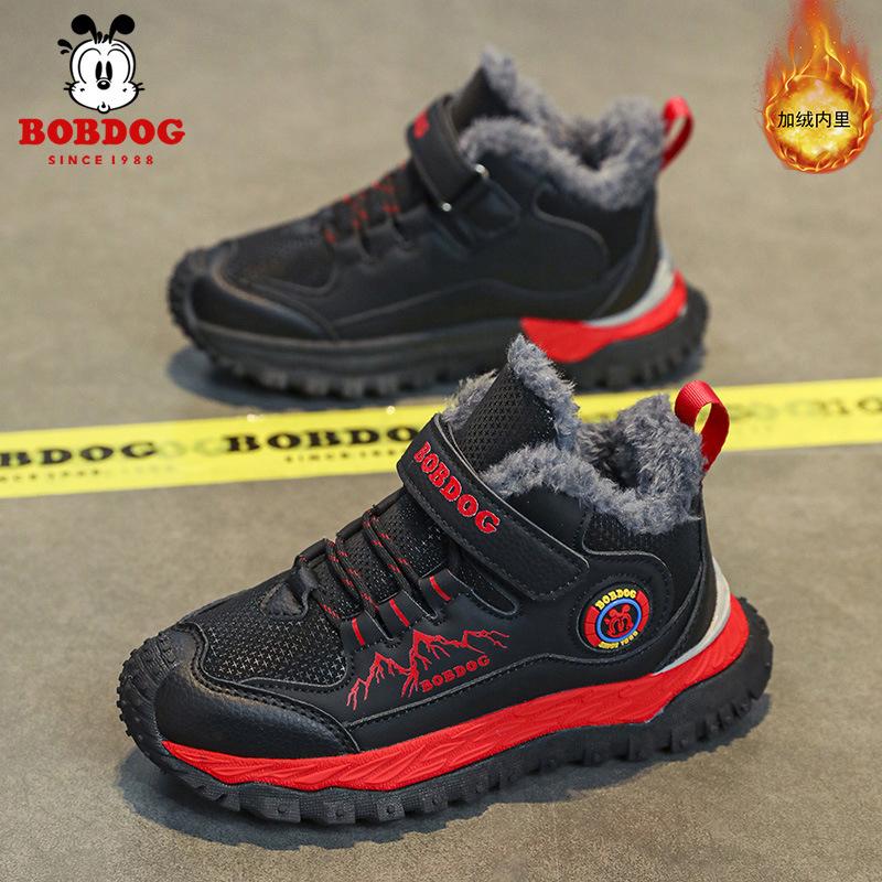 

Babu детские спортивные хлопковые туфли для мальчиков и девочек 2025 осень и зима новые бархатные теплые нескользящие детские уличные туфли большие хлопковые туфли 39