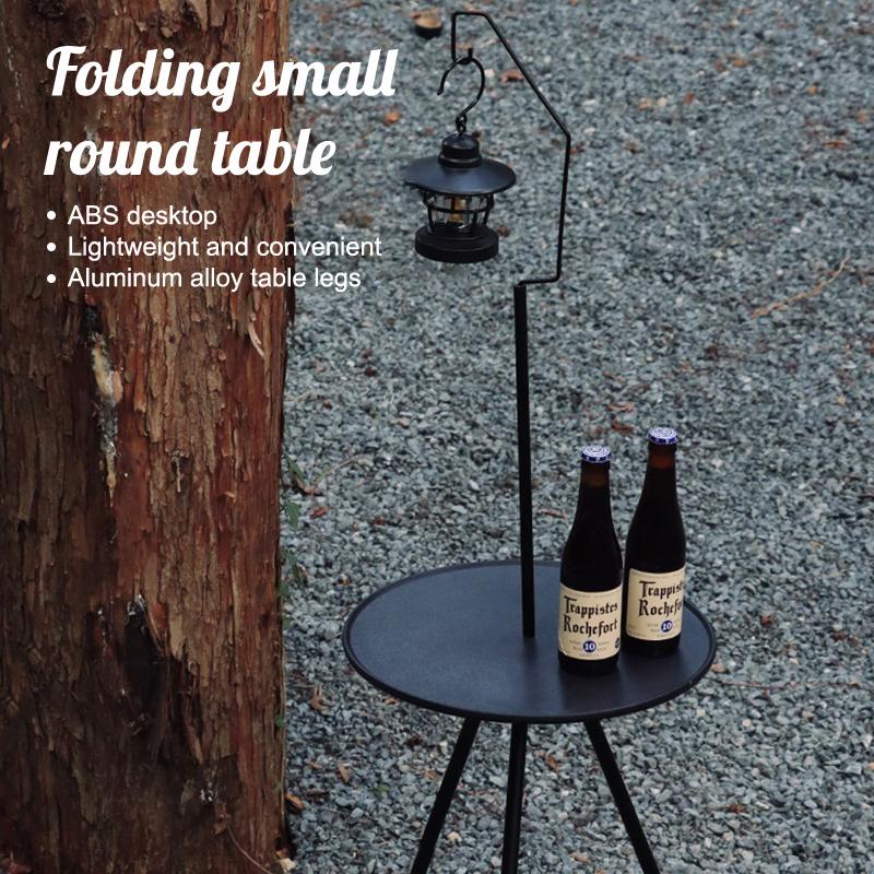 Outdoor Camping Table With/Without Lamp Stand Adjustable Telescopic Dining Table Abs + Steel Pipe For Camping Bbq Picnics