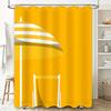 Stylish Yellow Shower Curtain With Minimalist Design - Perfect For Modern Bathrooms Waterproof Durable Non Transparent