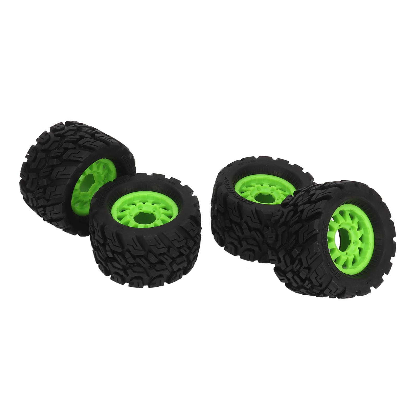 

4Pcs RC Wheels and Tires Uneven Texture Strong Grip Thickened Weighted Replacement RC Rubber Tires