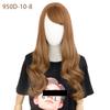 XINRAN Long Wavy Wigs for Black Women African American Synthetic Hair Pink Brown Wigs with Bangs Heat Resistant Wig