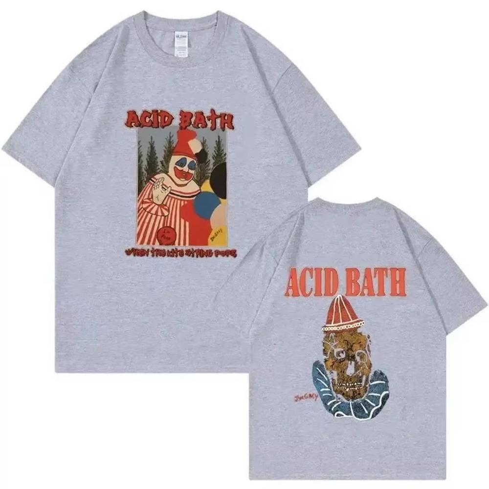 Acid Bath 2023 New T Shirt When The Kite String Pops Graphic T-Shirt Men's Vintage 100% Cotton Oversized Tees Unisex Streetwear