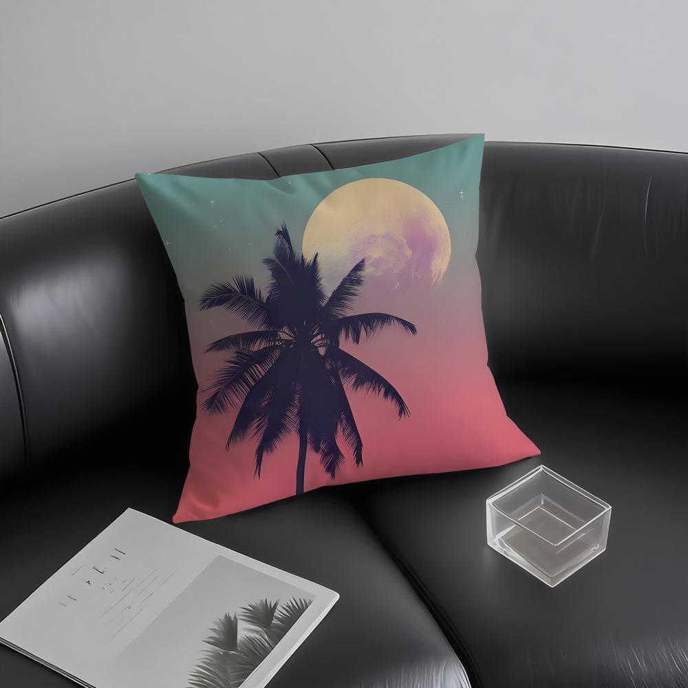 Tropical Scenery Ins Cushion Cover Pillowcase Ultra Soft Skin Friendly Fabric Cloud Like Comfort & Concealed Zipper