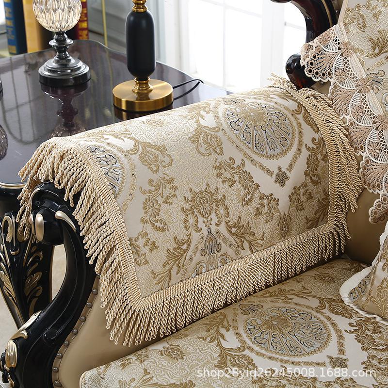 Europäisches Sofakissen, Universelles Rutschfestes Sitzkissen für Alle Jahreszeiten, Hochwertiger Luxus Neuer Rückenlehnenbezug, Sofabezug