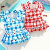 Princess-style Dog Clothes Striped Cat Carrier Dresses Cat Dresses Pet ClothesDog Supplies