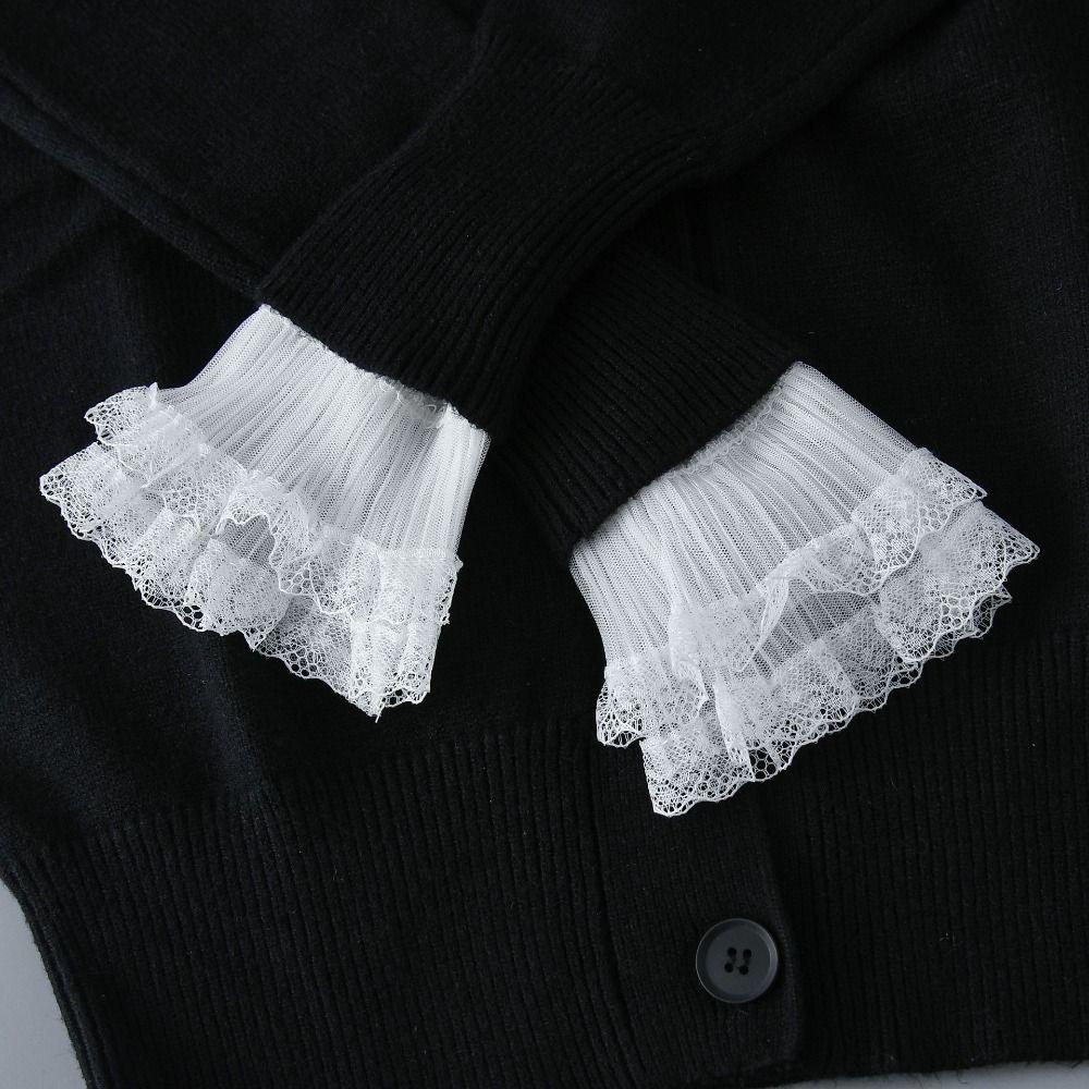 White Black Fake Cuff Detachable Lace Cuff New False Sleeve Cuffs