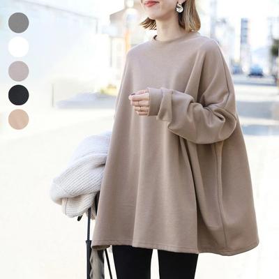 Women's Winter Velvet Sweatshirt Loose Mid-length Oversized Thickened Robe for Women