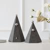 Conical Inlaid Ball Leather Geometric Ornaments Model Room Sales Office B&B Living Room Desktop Modern Light Luxury Soft Decorations