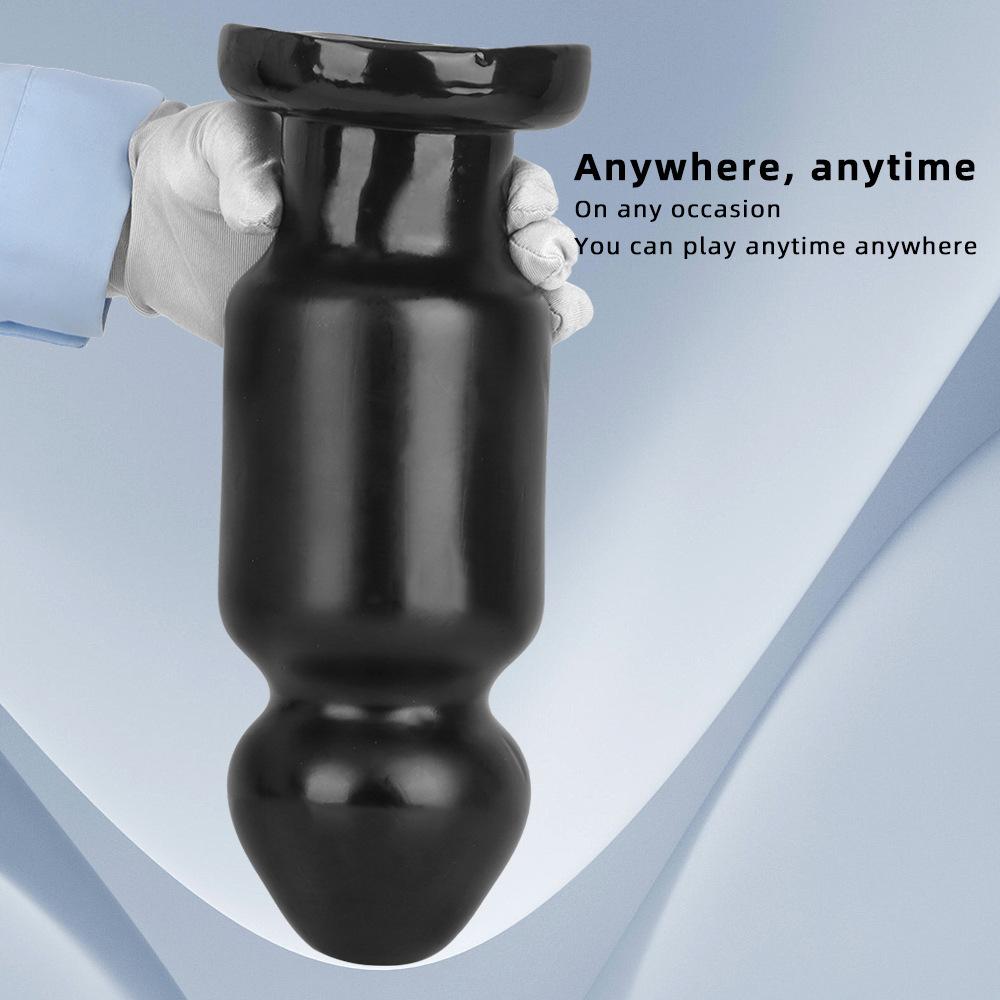 9.5cm Extra Large Black Anal Plug - Giant Stretching Dildo for Fisting, Male Anal Training and Relaxation